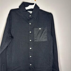 GoodFellow Black Quilted Button Down size Small